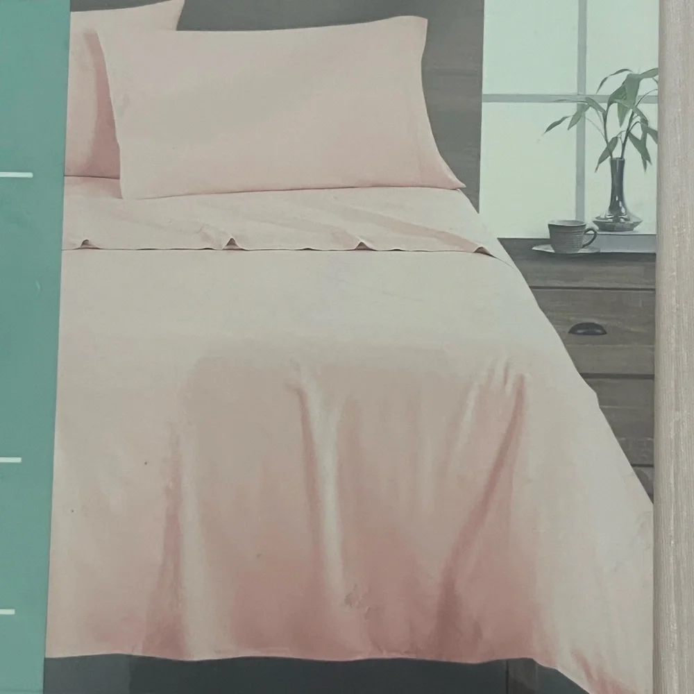 4 Pieces Sheet Set, King Size Flat Sheet, Fitted‎ Sheet, 2 Pillow Cases, New